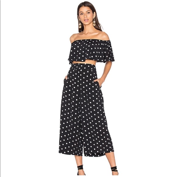 House of Harlow 1960 Pants - House of Harlow 1960 x Revolve polka dot Bree and Gwen crop set